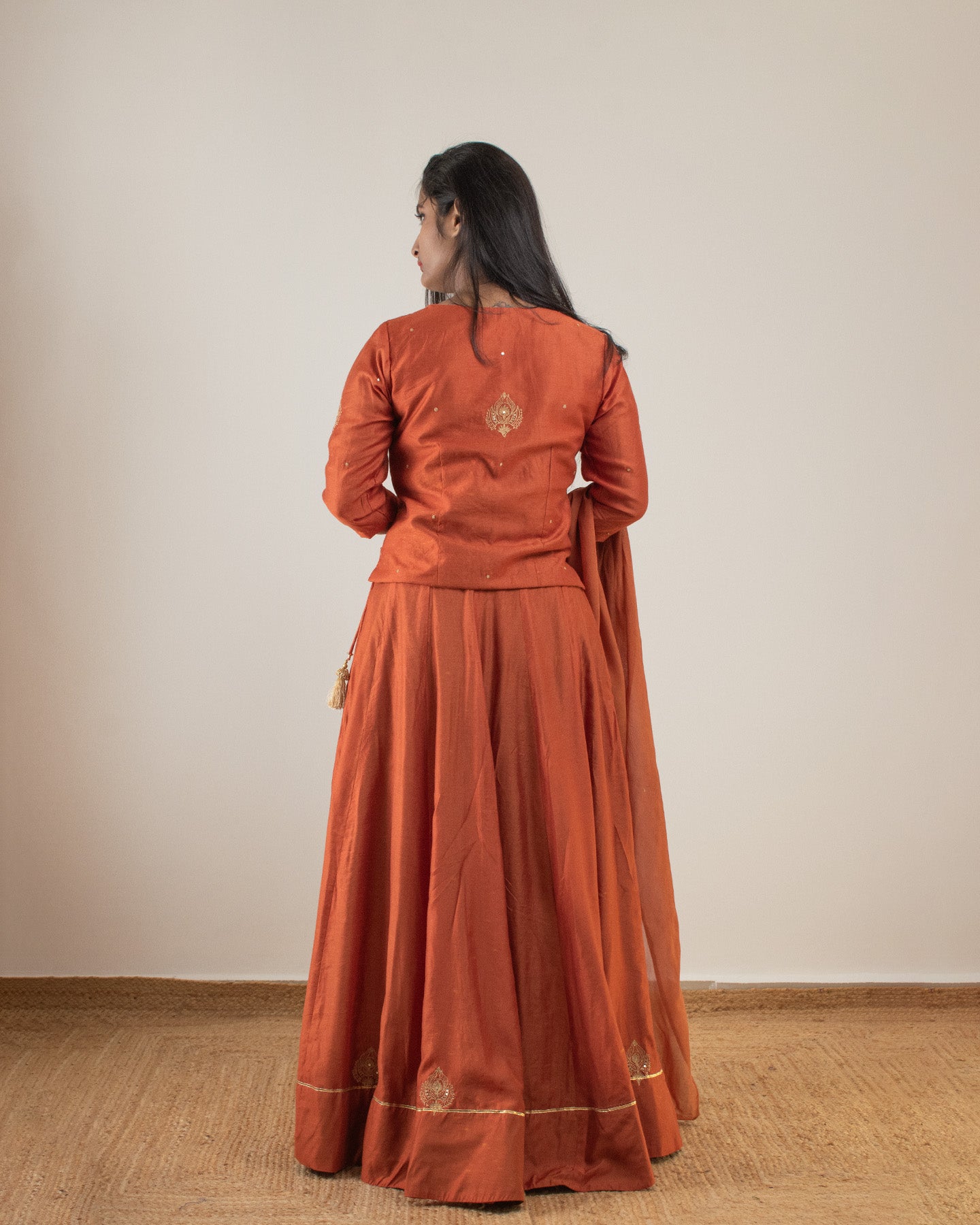 Samarvi Rust Lehenga Set