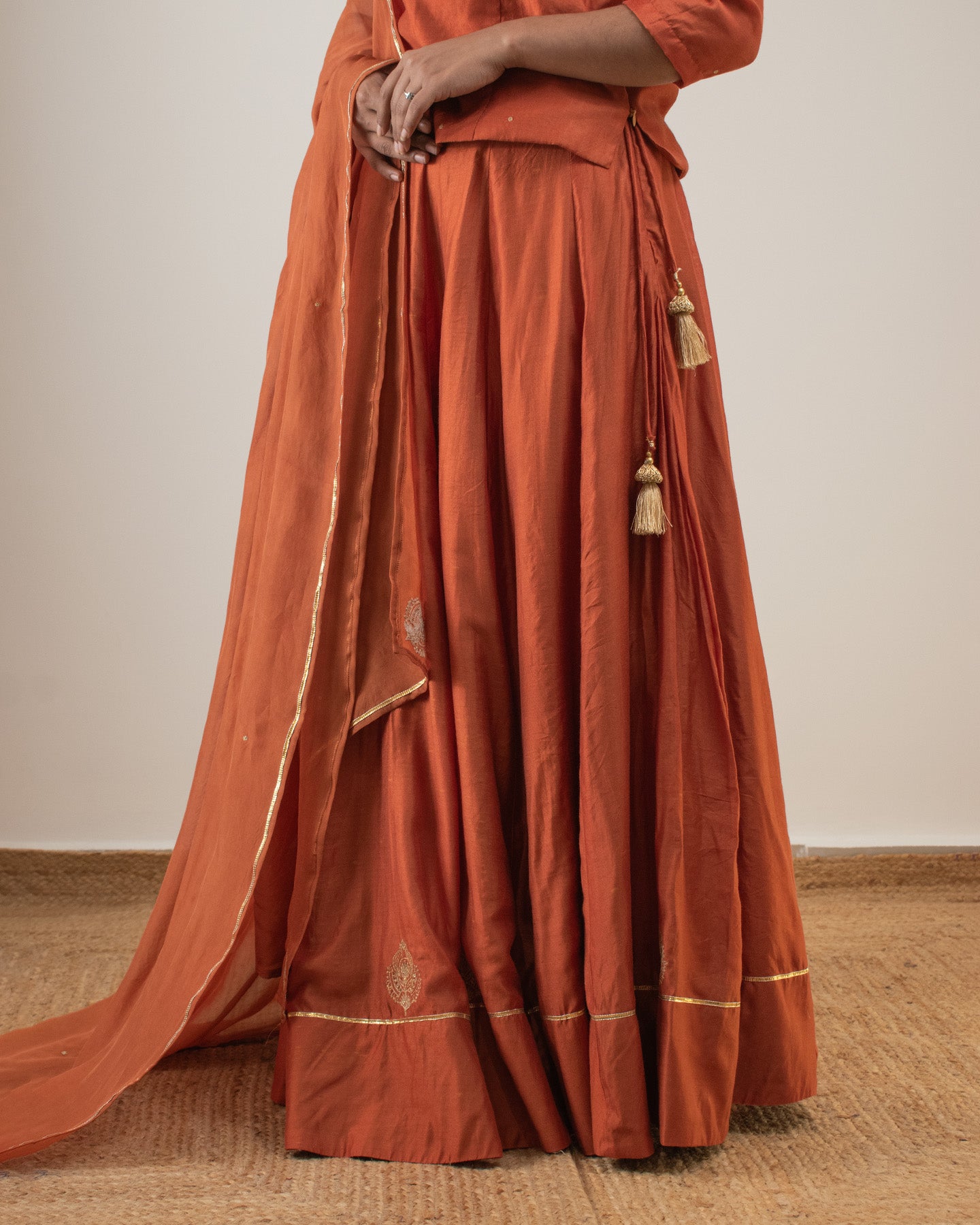 Samarvi Rust Lehenga Set