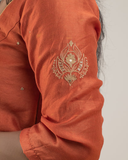 Samarvi Rust Lehenga Set