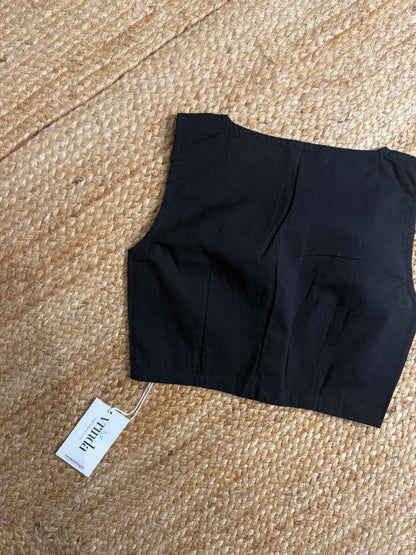 Wind Flower Black Blouse