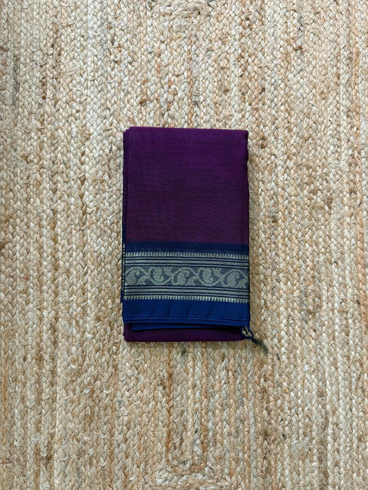 Latika Purple Bengal Cotton Silk Saree