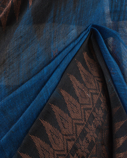 Irkal Neel Linen Saree