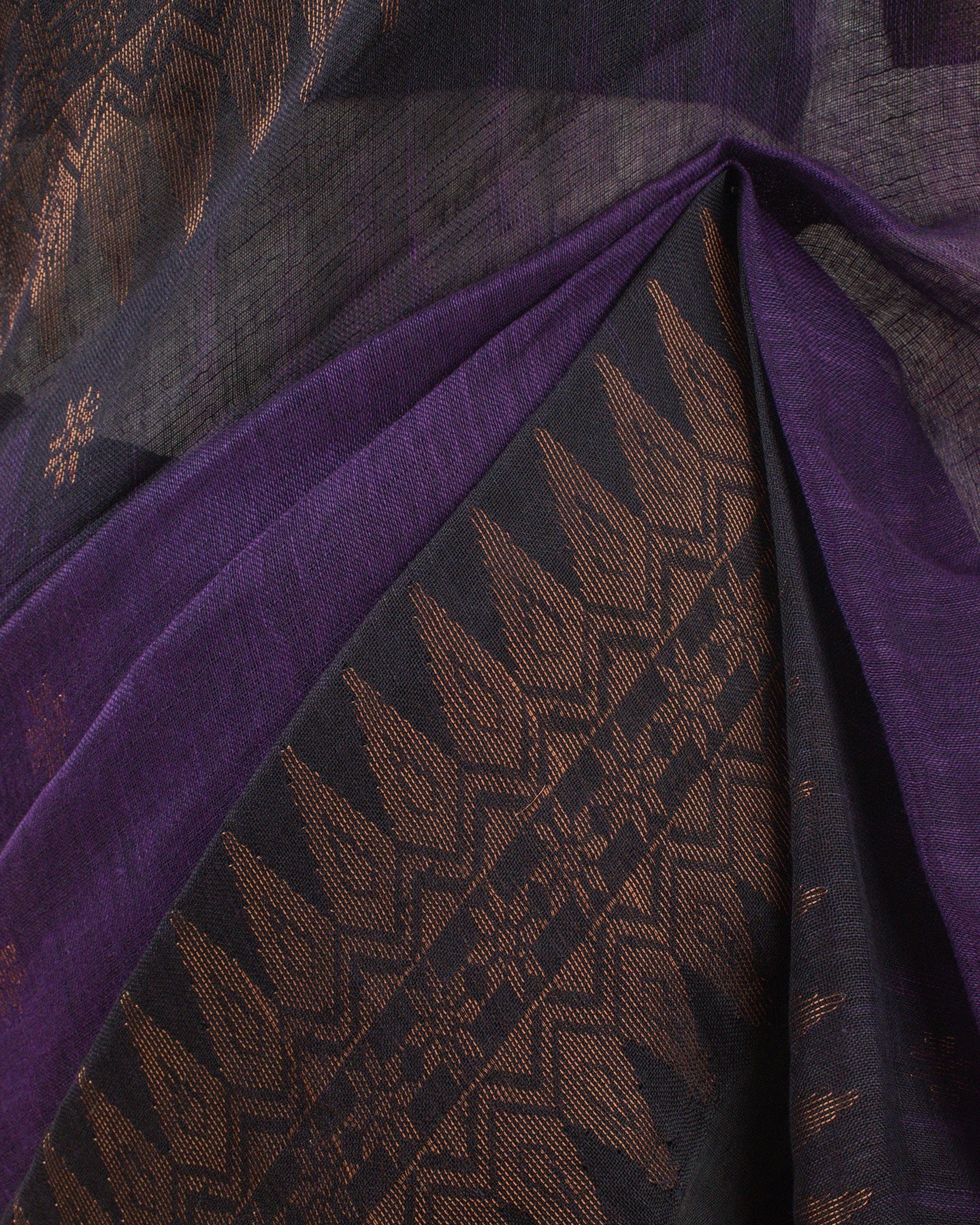 Irkal Purple Linen Saree