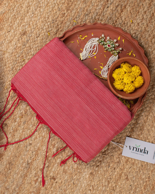 Abriti Red Saree