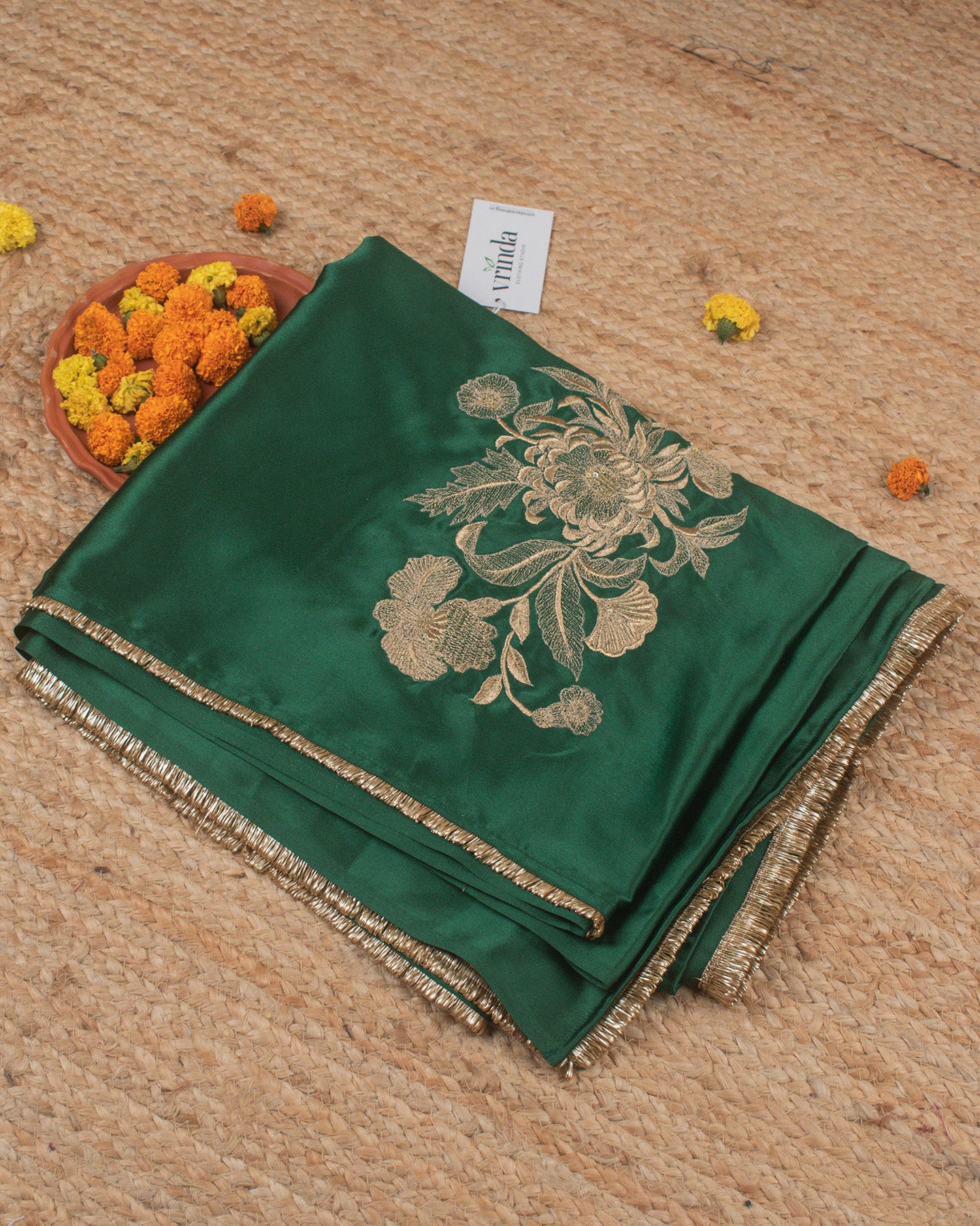 Adrika Emerald Green Saree