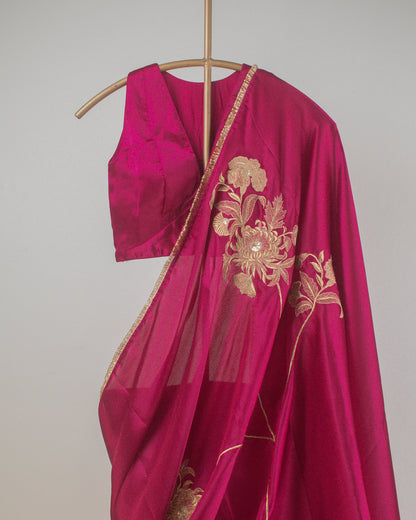 Adrika Ruby Pink Saree