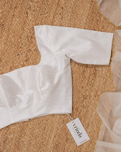 Ivory Curve Solid Blouse