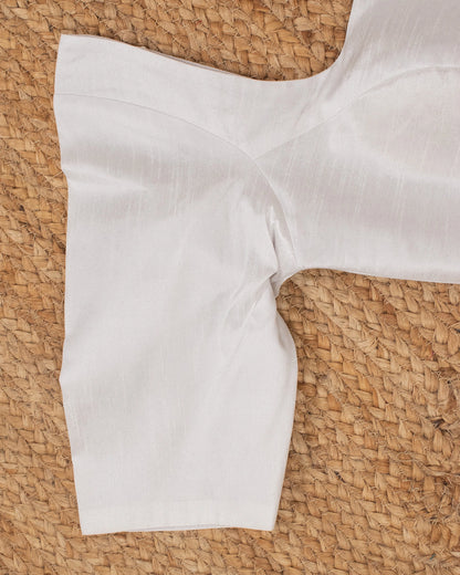 Ivory Curve Solid Blouse