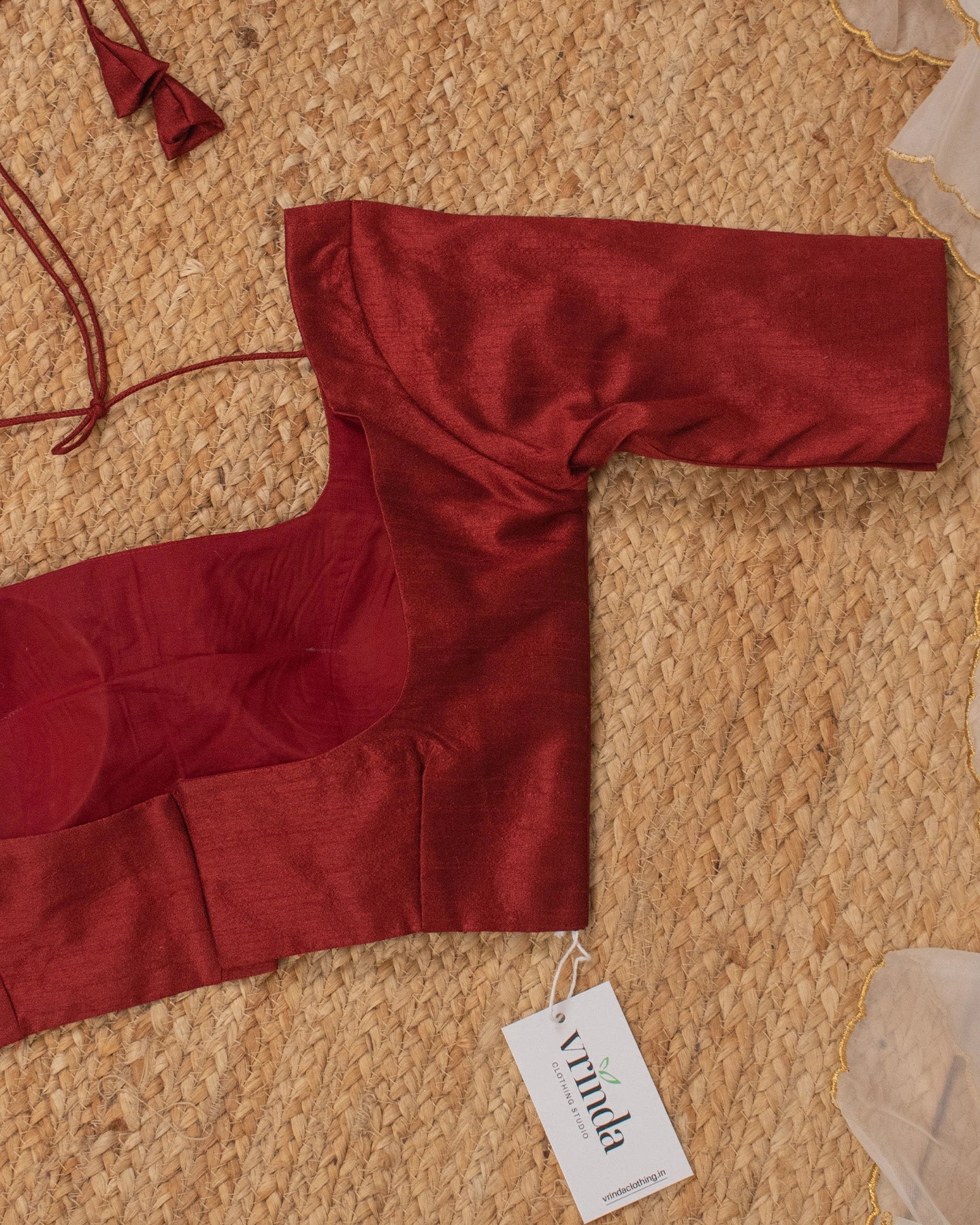 Maroon Curve Solid Blouse