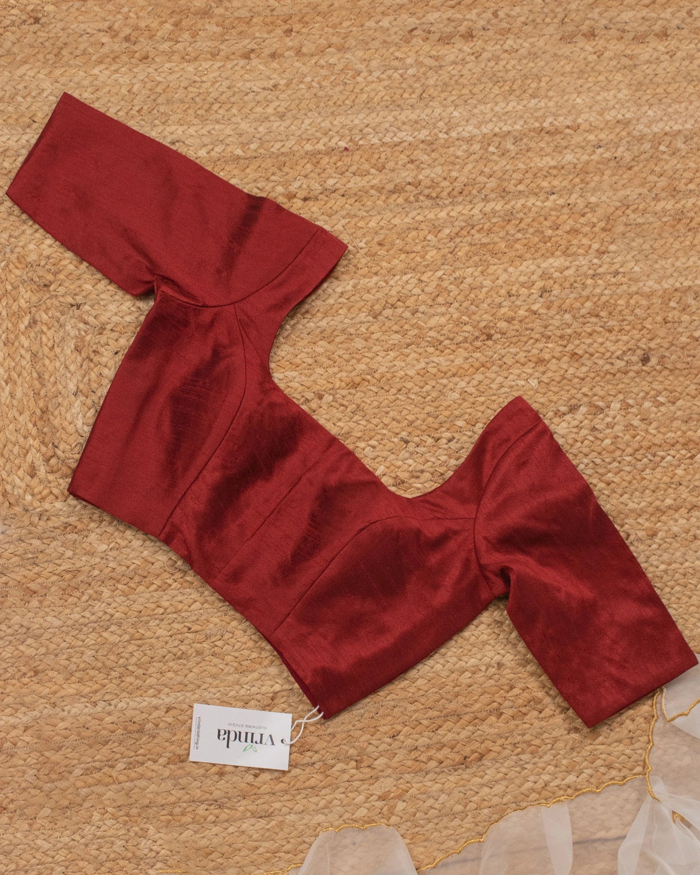 Maroon Curve Solid Blouse