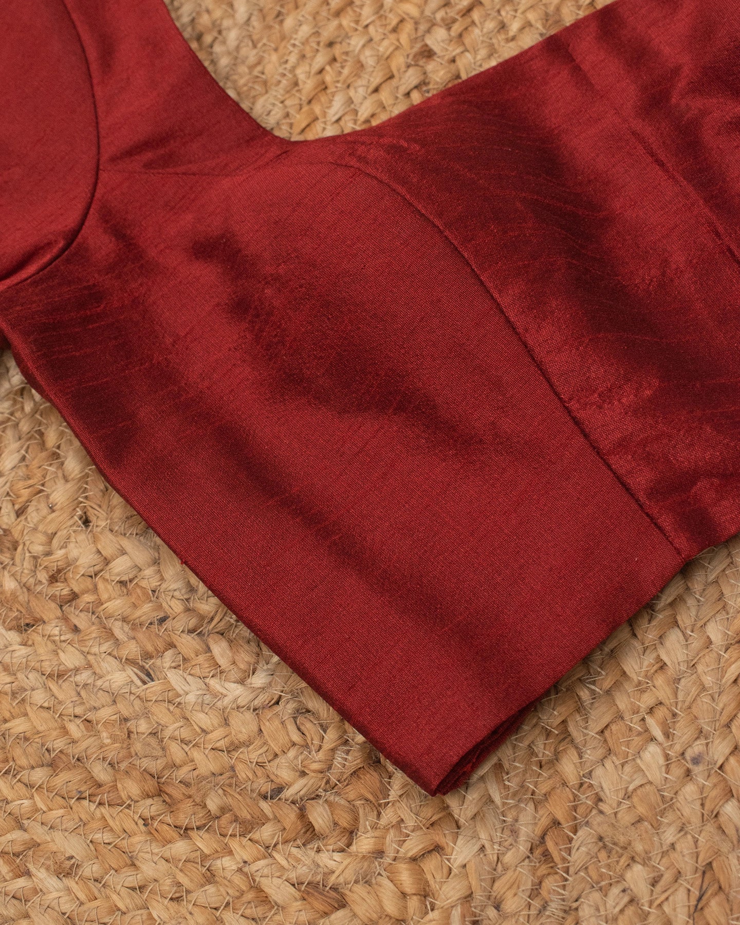 Maroon Curve Solid Blouse