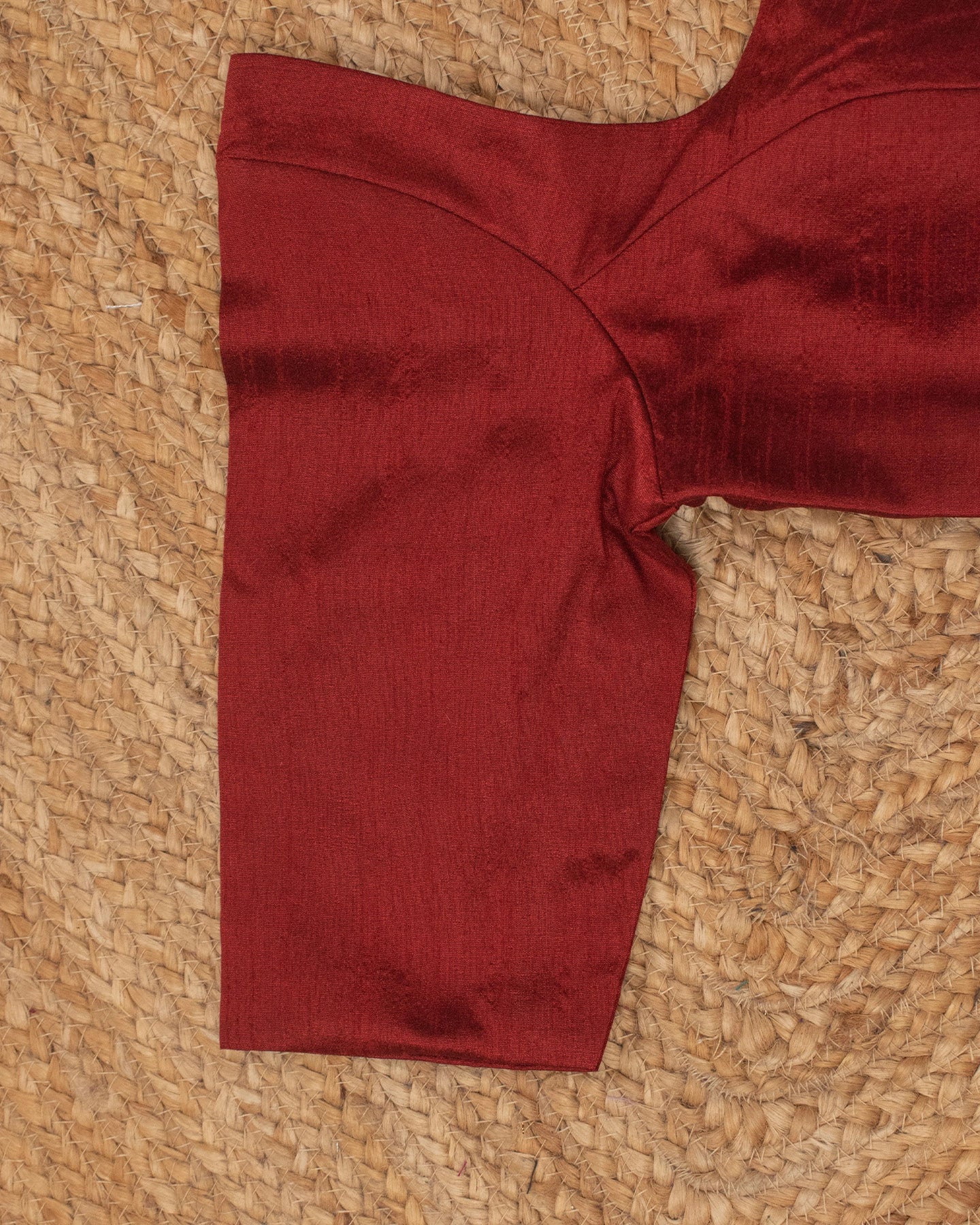 Maroon Curve Solid Blouse