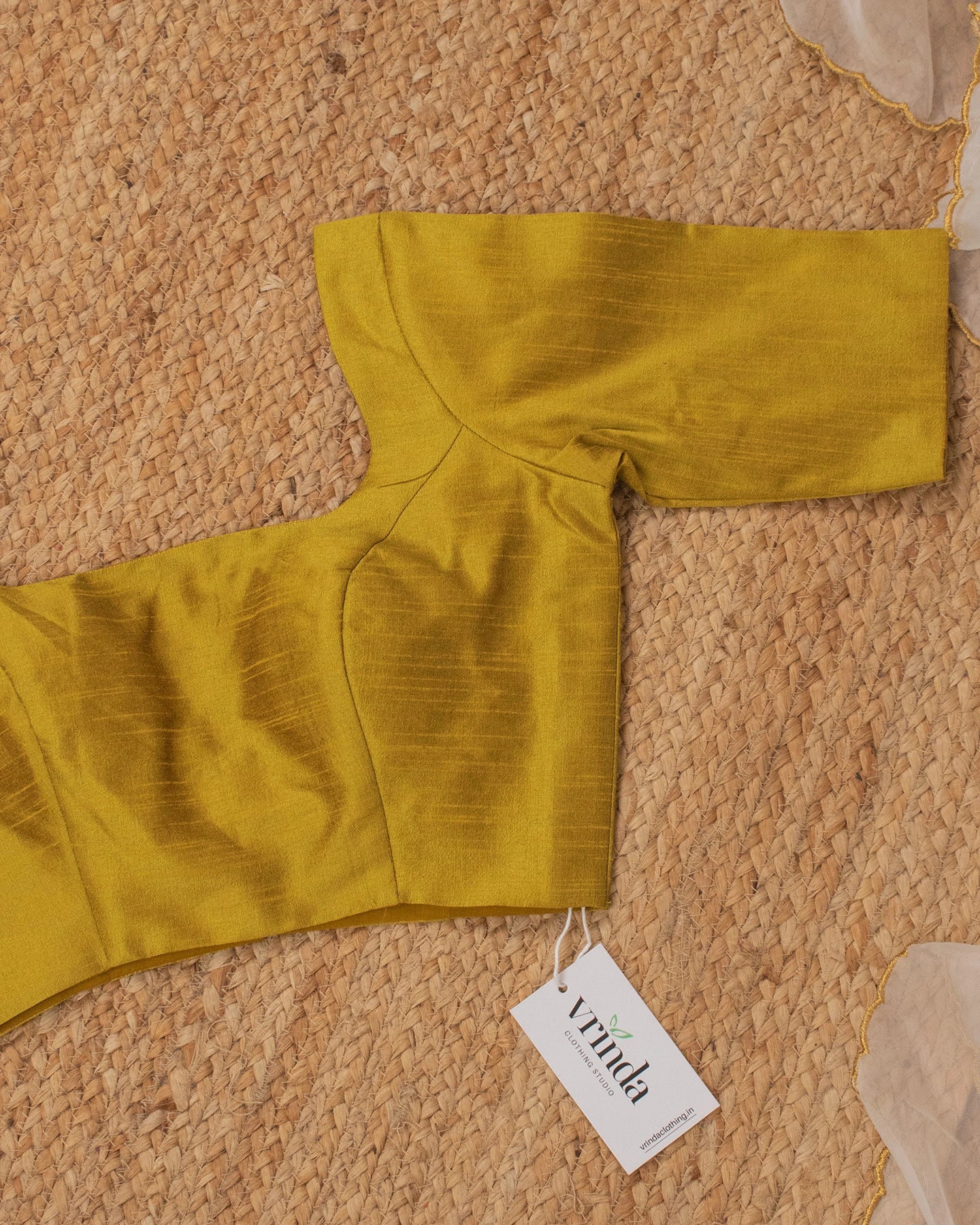 Mustard Curve Solid Blouse