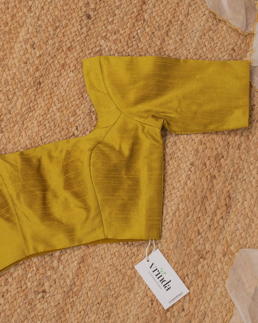 Mustard Curve Solid Blouse