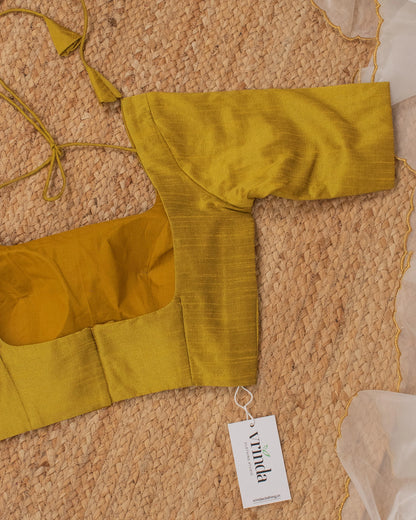 Mustard Curve Solid Blouse