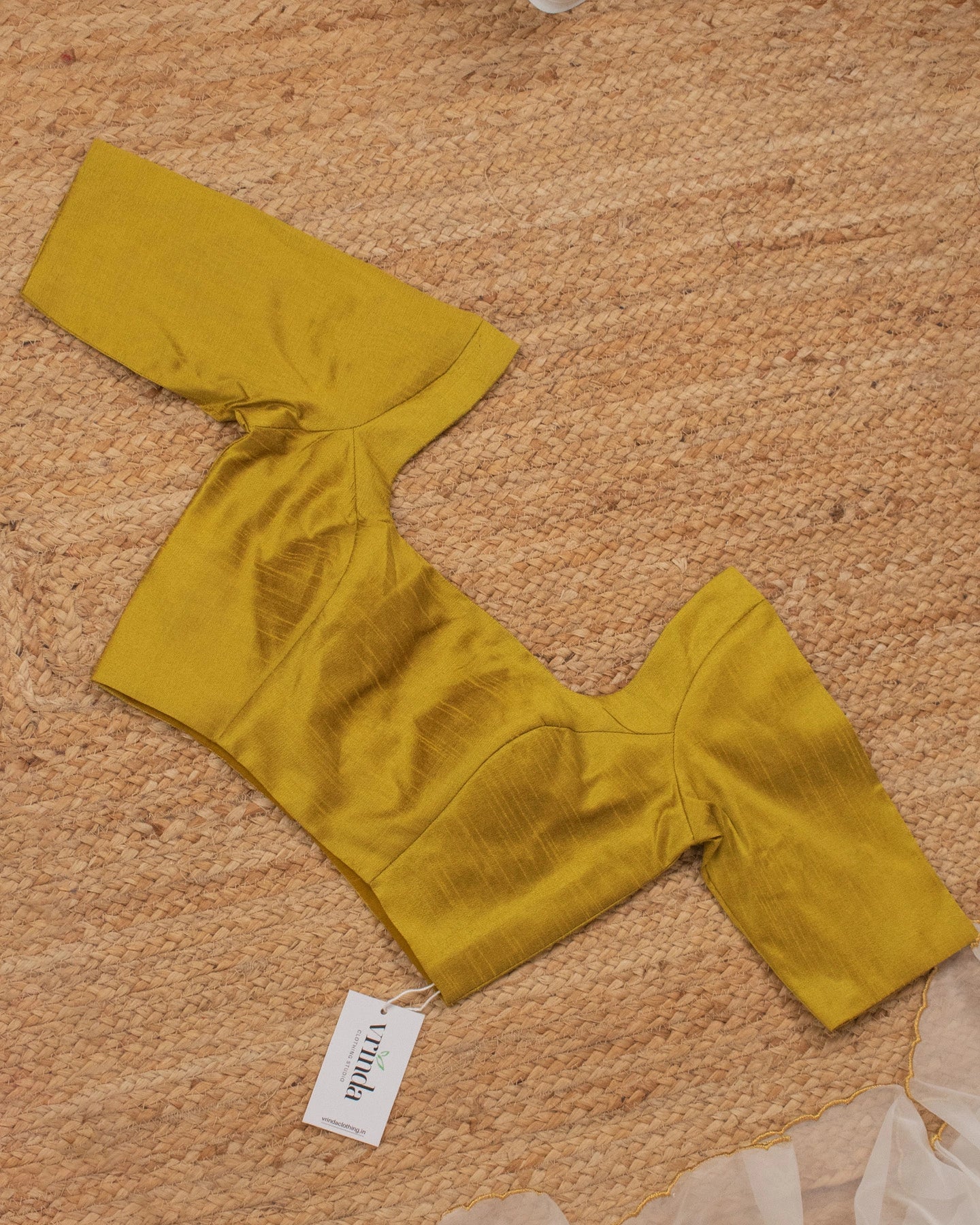 Mustard Curve Solid Blouse