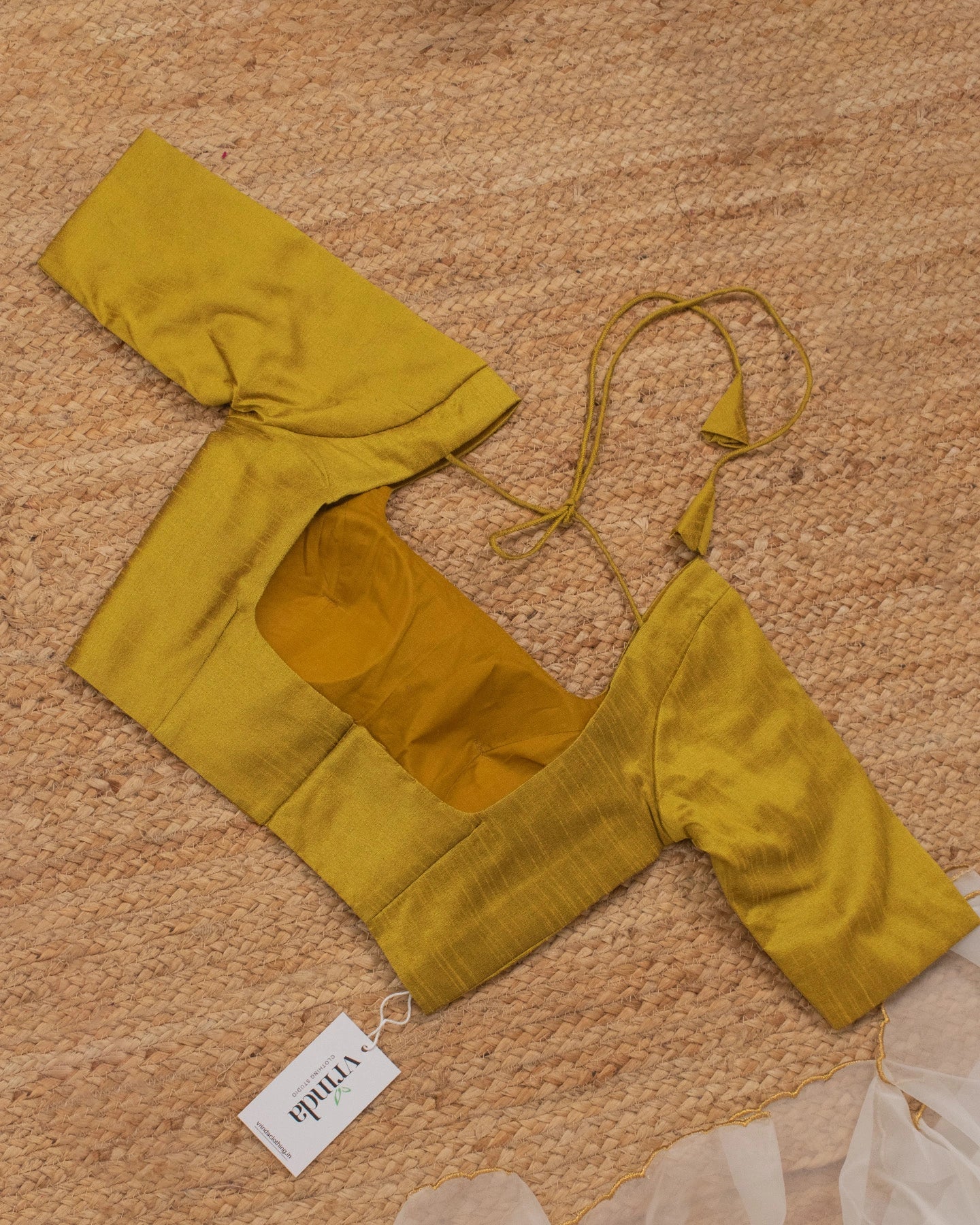 Mustard Curve Solid Blouse