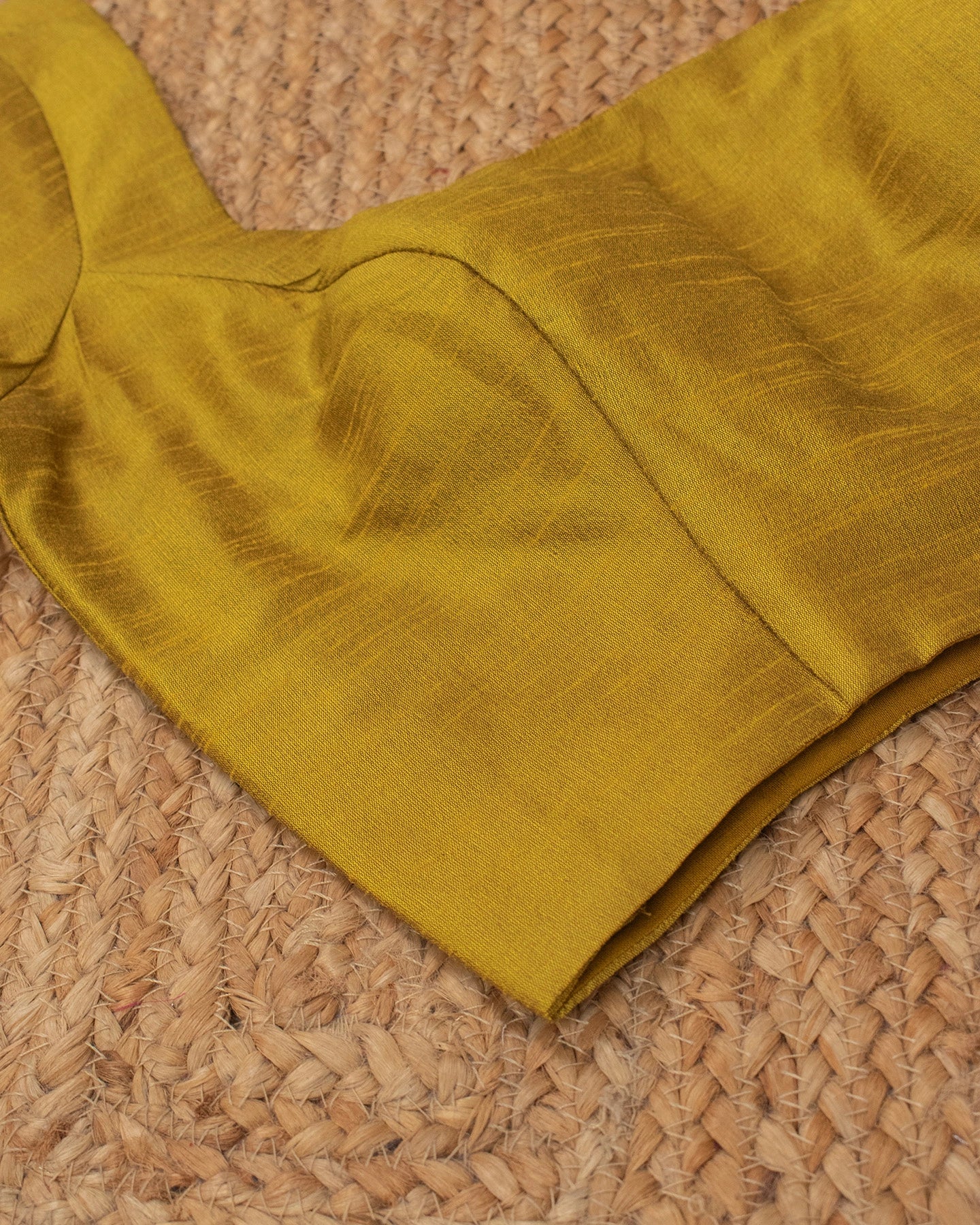 Mustard Curve Solid Blouse