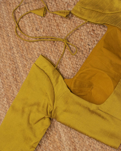 Mustard Curve Solid Blouse