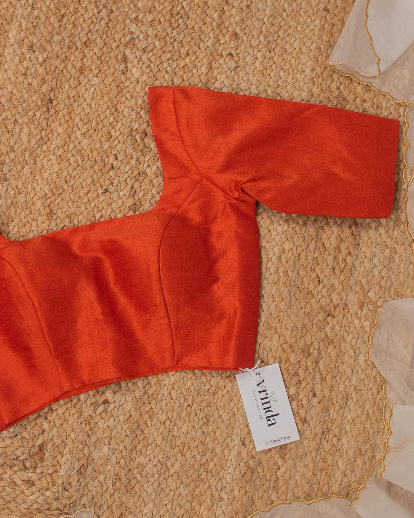 Orange Curve Solid Blouse