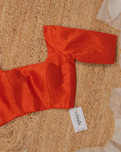 Orange Curve Solid Blouse