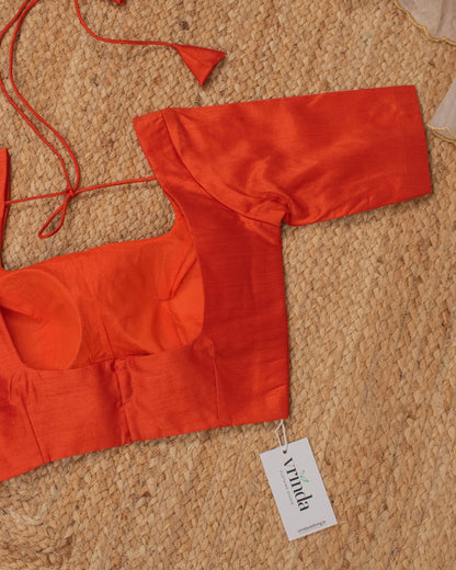 Orange Curve Solid Blouse