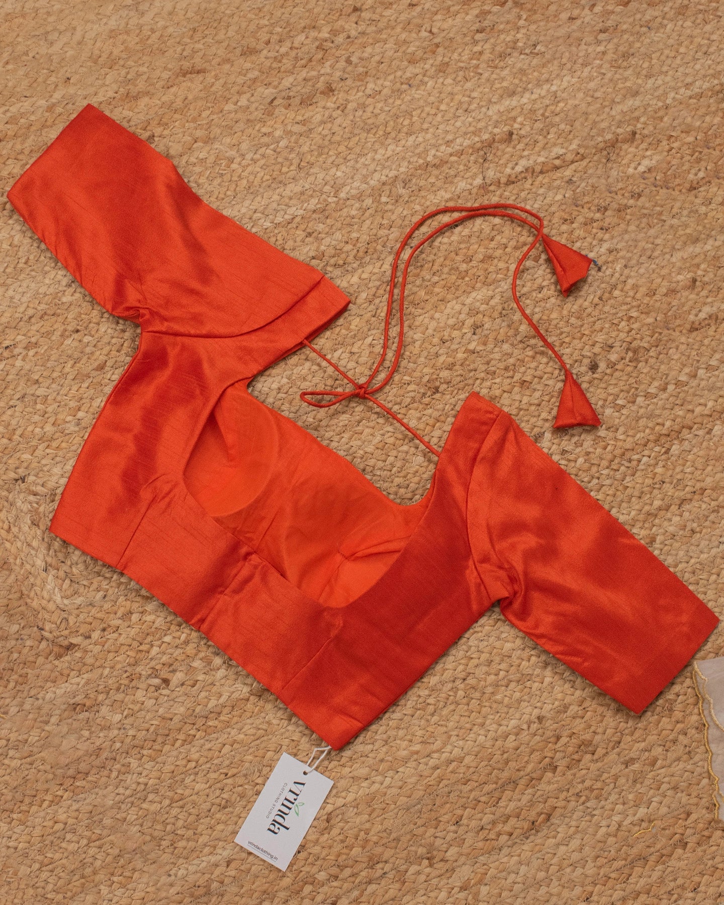 Orange Curve Solid Blouse