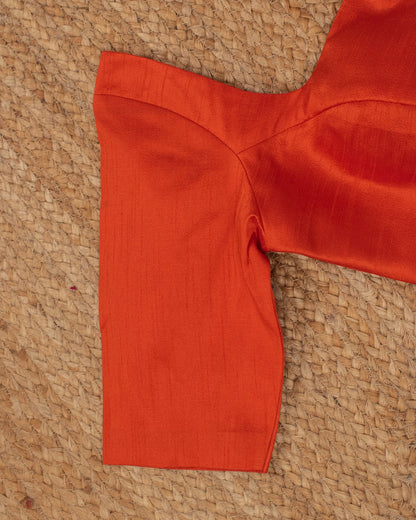 Orange Curve Solid Blouse