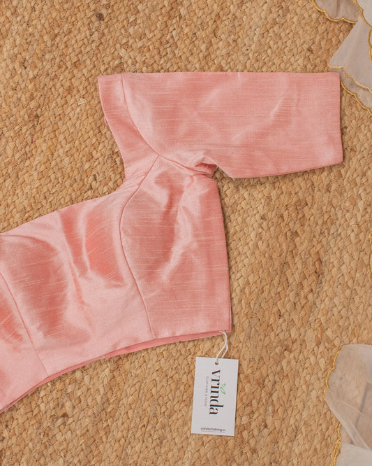 Peach Curve Solid Blouse