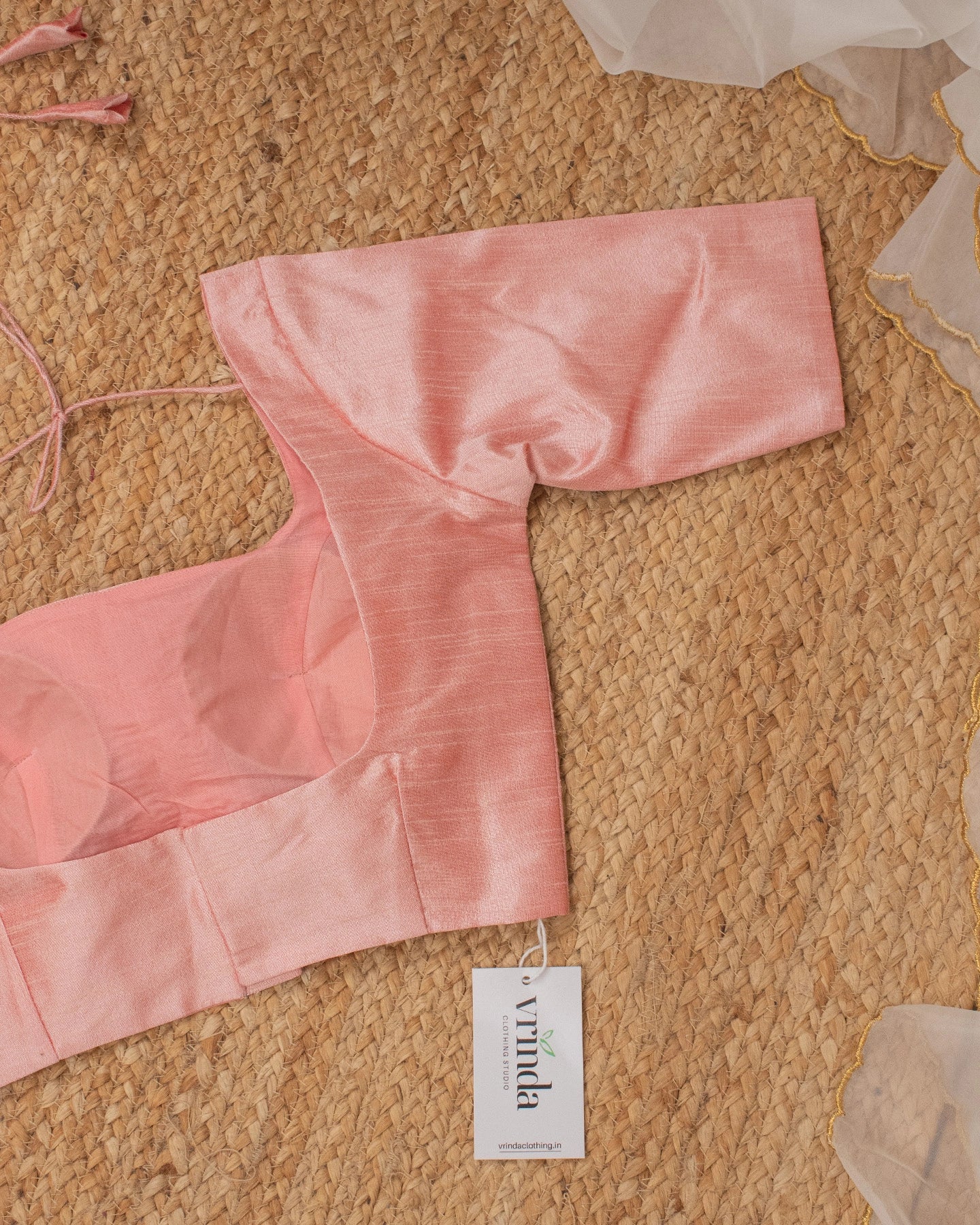 Peach Curve Solid Blouse