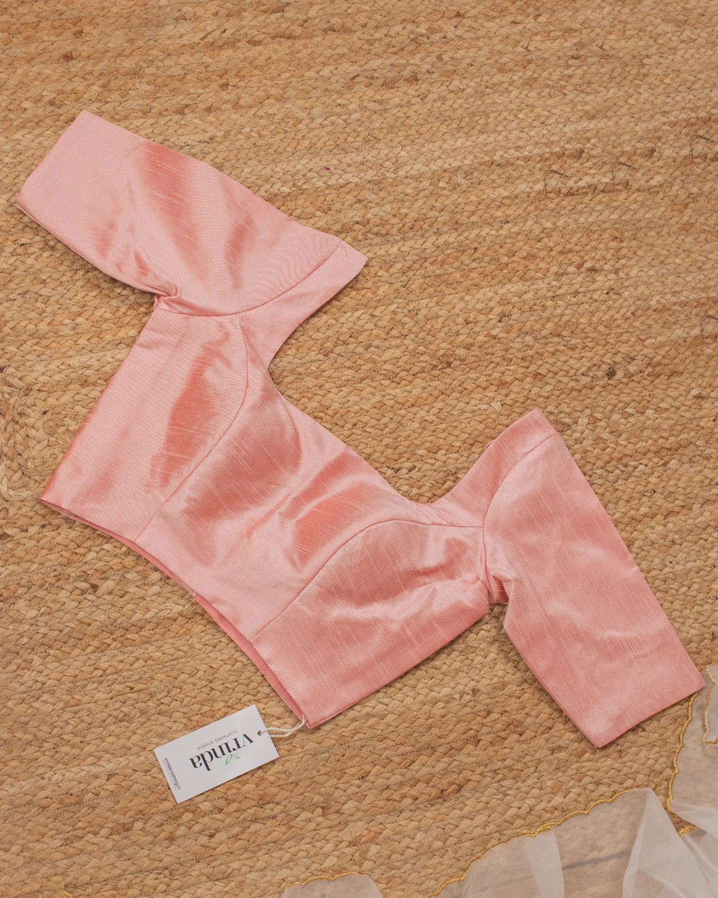 Peach Curve Solid Blouse