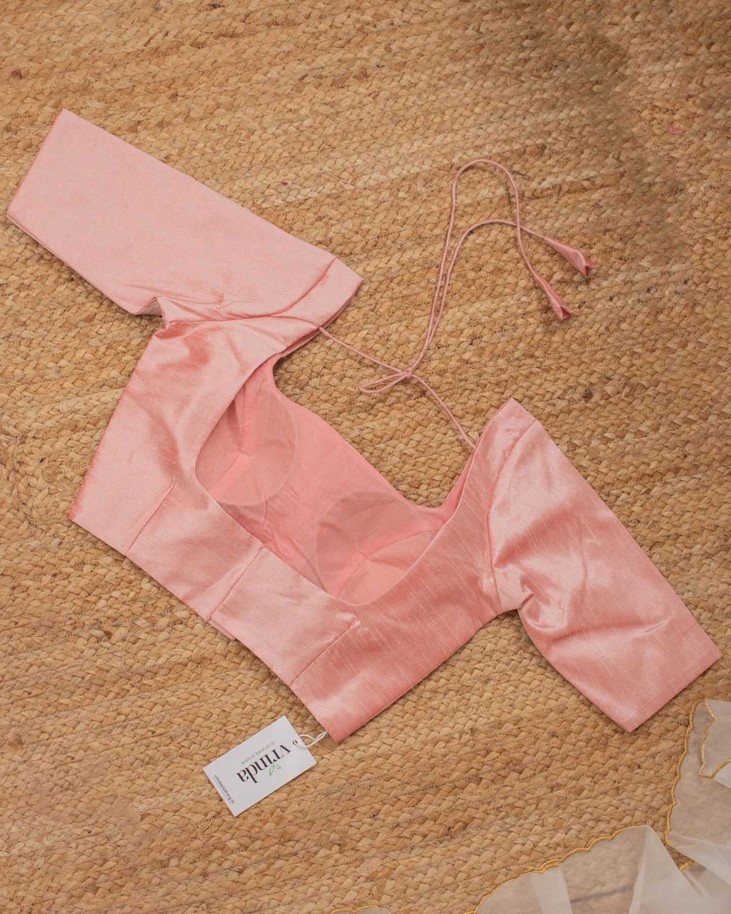 Peach Curve Solid Blouse