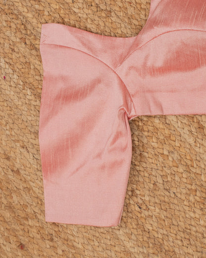 Peach Curve Solid Blouse