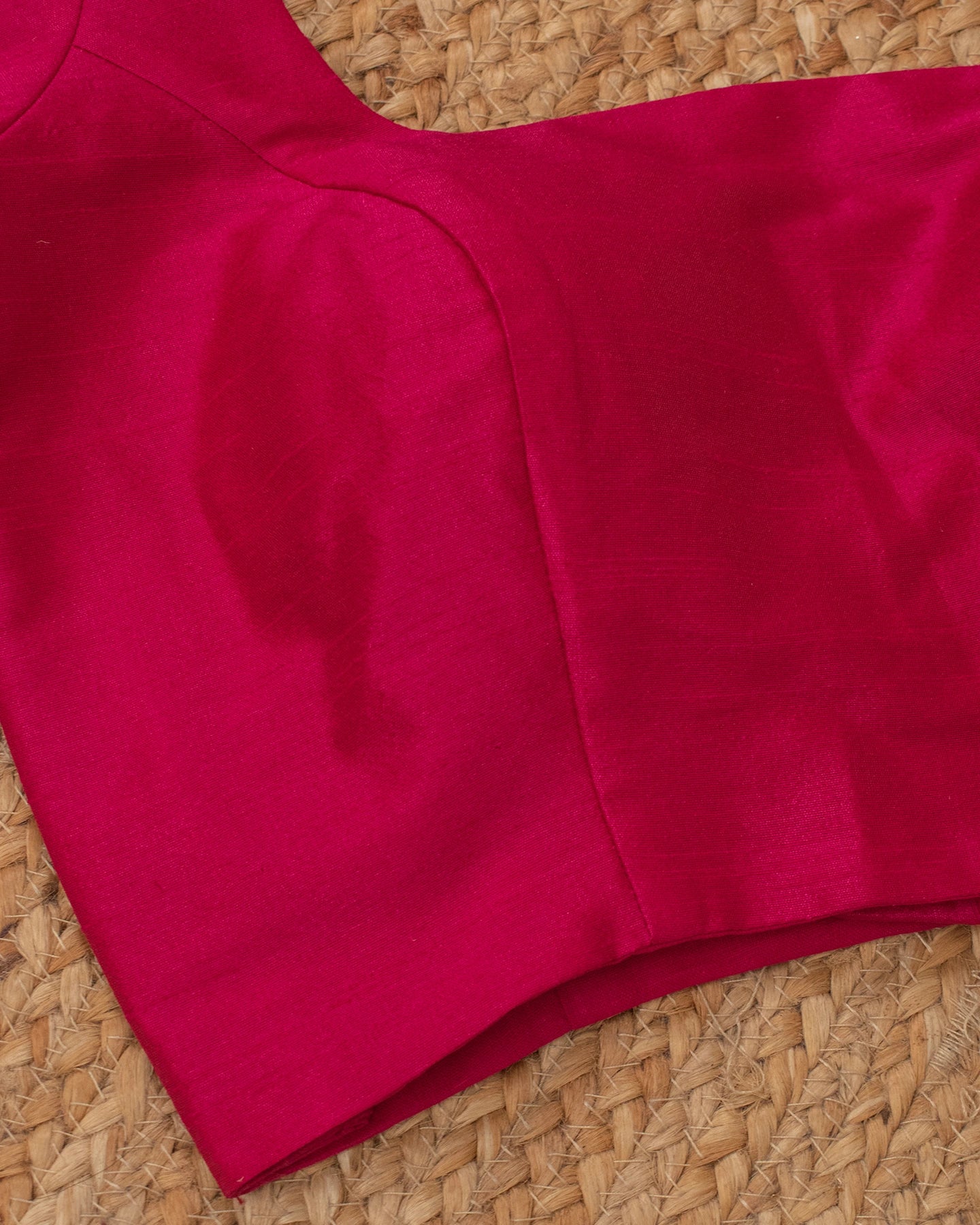 Pink Curve Solid Blouse