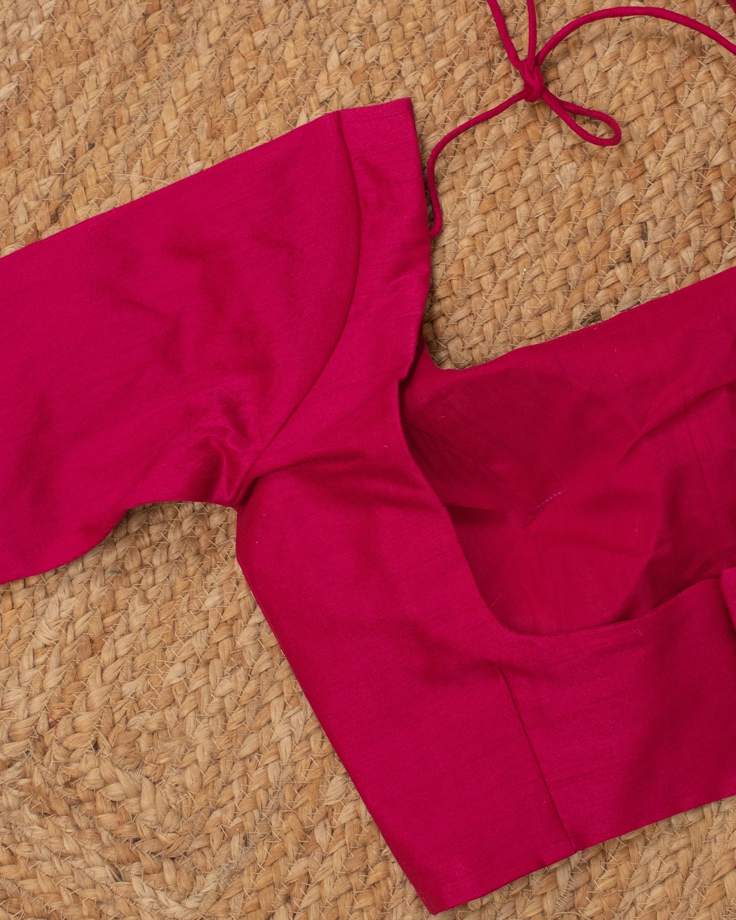 Pink Curve Solid Blouse