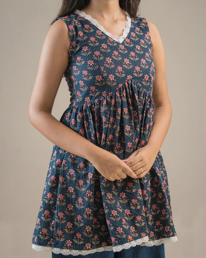 Blissful Blue Short Kurti