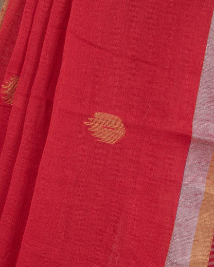 Bristi Brick Red Saree