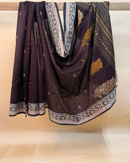 Amravati Brown Tangail Saree