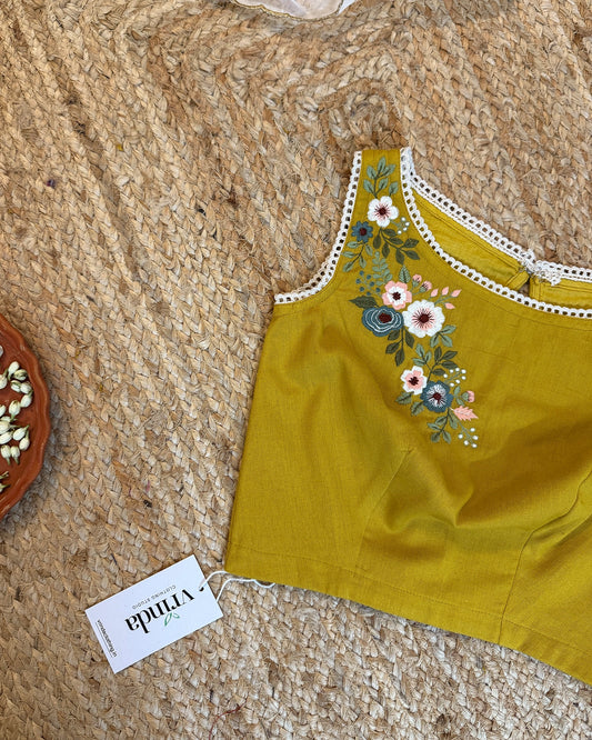 Country Fields Mustard Blouse