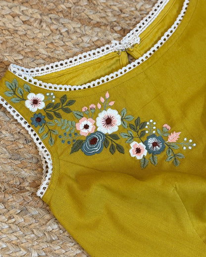 Country Fields Mustard Blouse