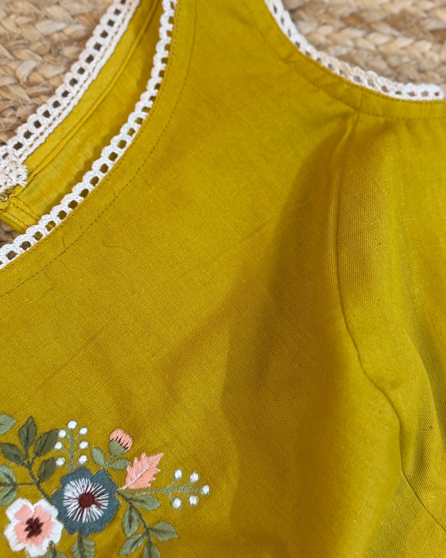 Country Fields Mustard Blouse