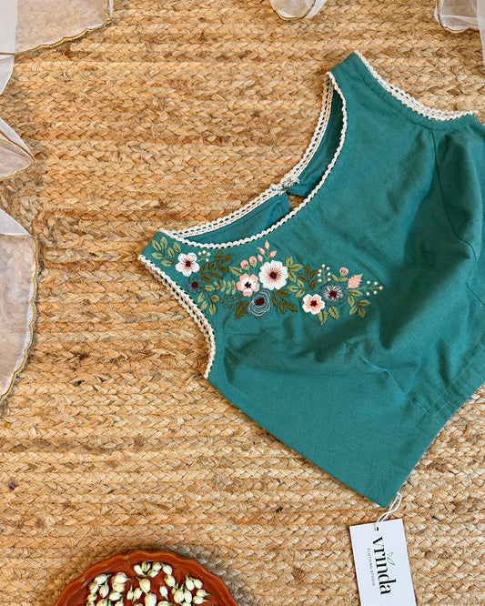Country Fields Turquoise Blouse