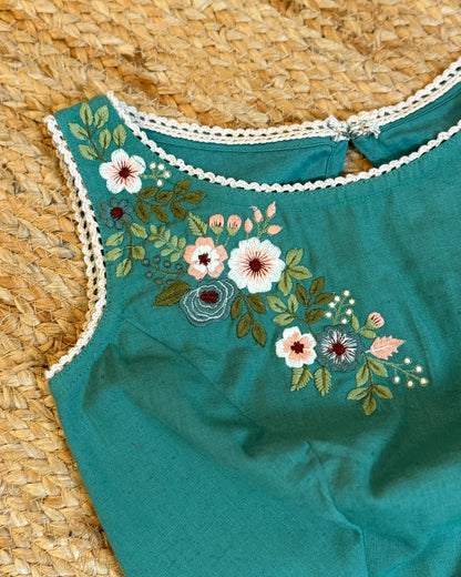Country Fields Turquoise Blouse