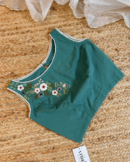 Country Fields Turquoise Blouse