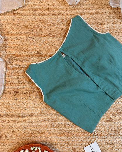 Country Fields Turquoise Blouse