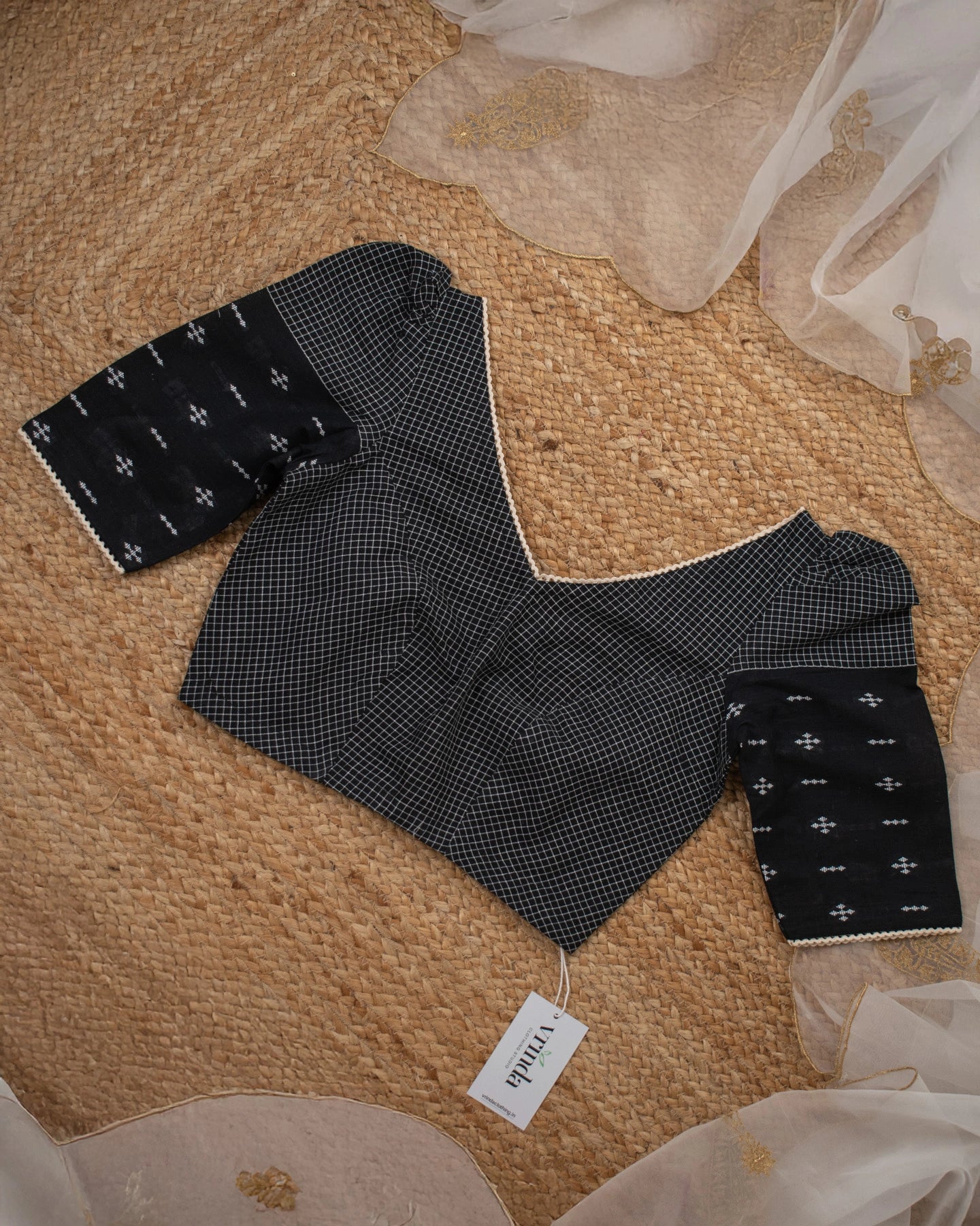 Black Diamond Checks Blouse