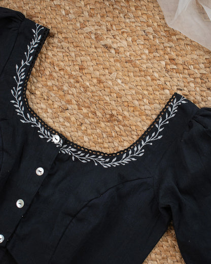 Elyna Black Blouse