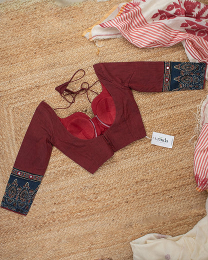 Gargi Maroon Blouse