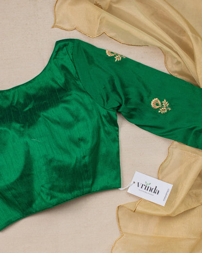 Gold Tulip Emerald Blouse