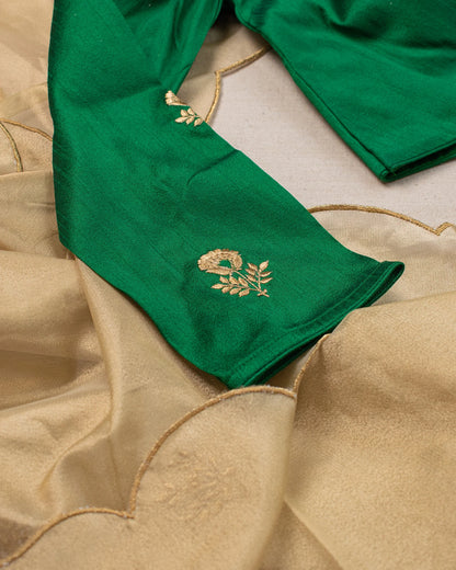 Gold Tulip Emerald Blouse